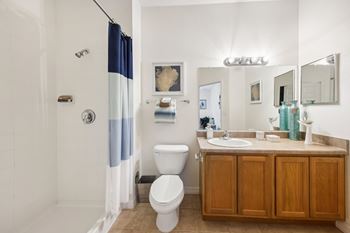 Ceramic tile in bathrooms & kitchens